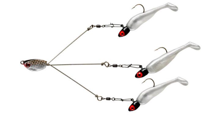   Lure 6.5 YUMBRELLA Money Fry Pearl Tripod 3 Wire Multi Swimming Rig