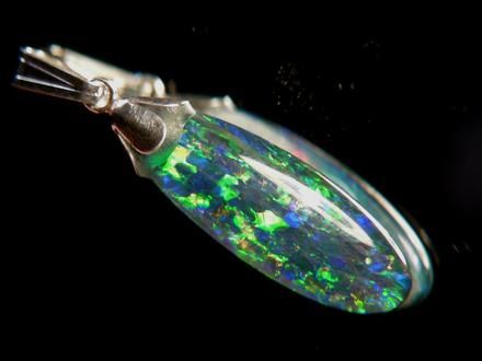 COOBER PEDY TRIPLET OPAL DOUBLESIDED 925 PENDANT OCA124  