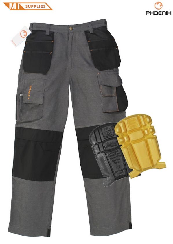 PHOENIX Kneepad Pants + Snickers Work Trousers Pads  