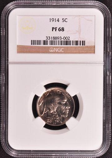 1914 BUFFALO 5C NGC PR 68  