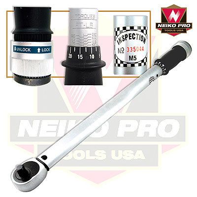 Neiko Pro 1/2 50 250 FT LB Automatic Torque Wrench New  