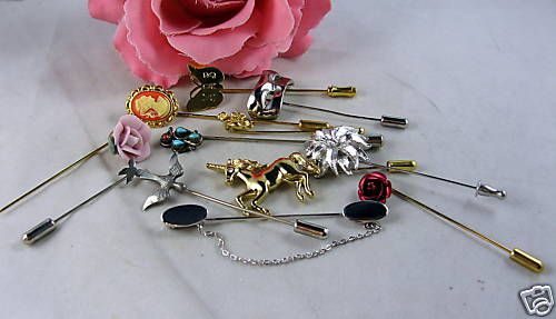 Vintage Lot 11 Unique Stick Pin FERAL CAT RESCUE  