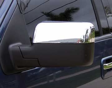 04 08 Ford F150 F 150 Chrome Door Mirror Cover Set Pair Top Half Cover 