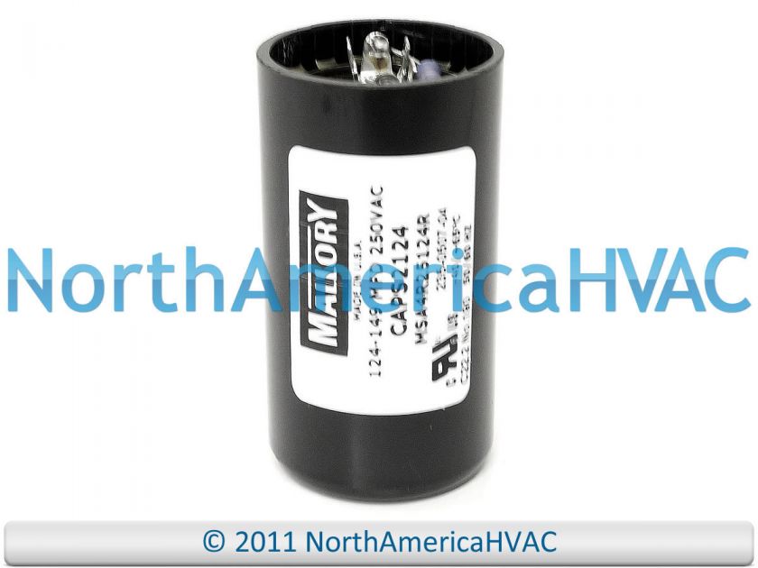 Mallory Motor Start Capacitor 124 149 MFD uf 250 VAC  