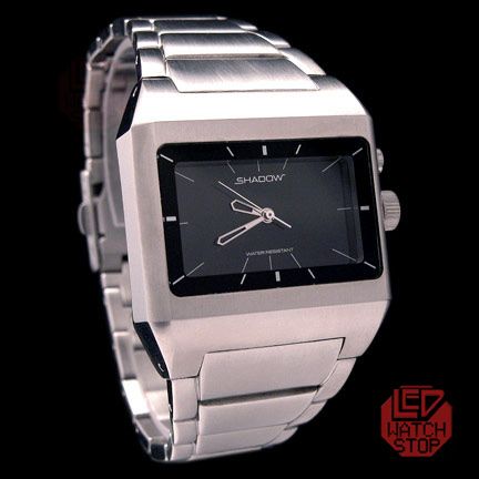 LED Watch   SHADOW   Analogue/Digital Stealth Dual Time  