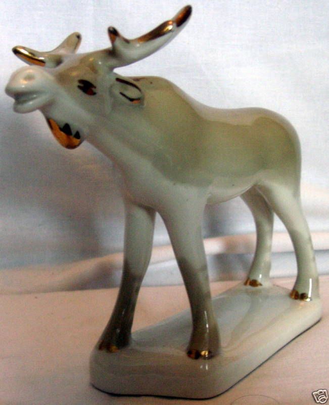   Russian Vintage Porcelain Animal Sculpture Elk Figurine USSR Deer