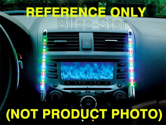 BLUE LED Tube Sound Activate Car Interior Light kit 33  