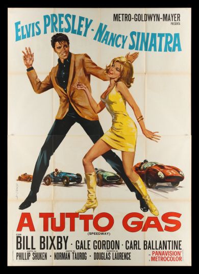 SPEEDWAY * MOVIE POSTER ELVIS PRESLEY CAR AUTO GARAGE  