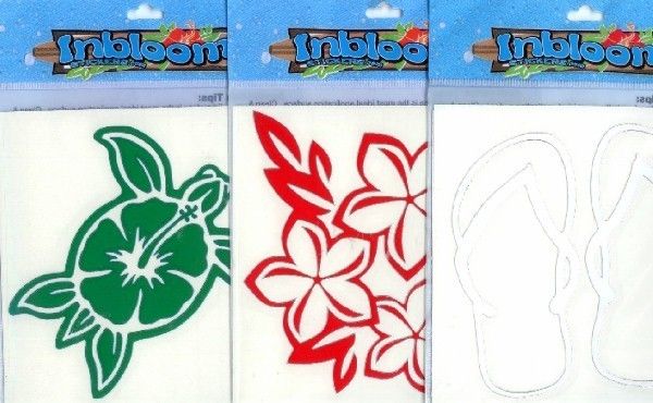 Auto Car Window Vinyl Decal Hawaiian Sports Tropical Assorted Easy to 