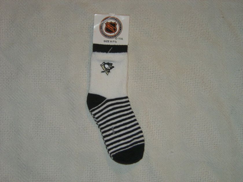 Hockey Pittsburgh Penguins NHL Lic Kids Socks 6 7 1/2  