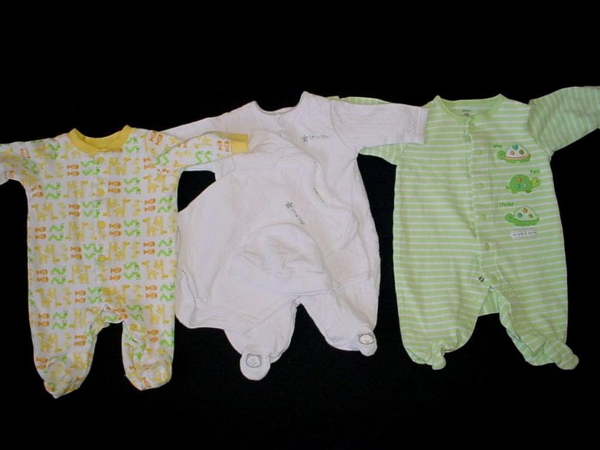 USED BABY neutral Unisex NEWBORN NB SLEEPWEAR SLEEPER BOY or GIRL 