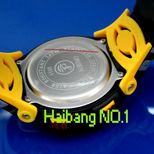   Backlight Digital Childrens Boys Sport Quartz Rubber Watch  