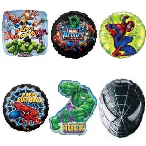   Heroes Squad Spiderman Hulk Jumbo Balloons Party Supplies U Choose