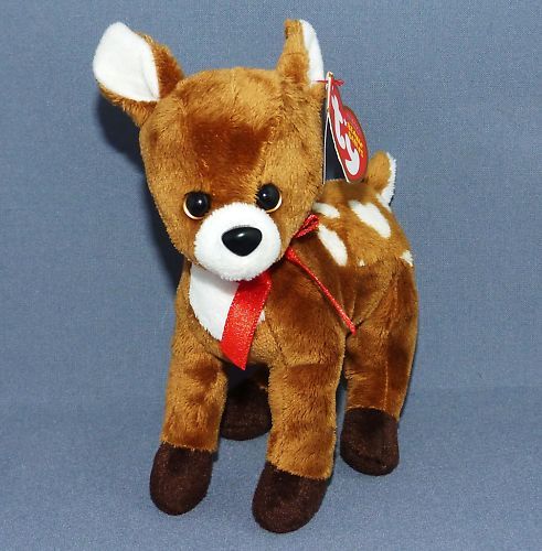 TY Beanie Baby CHESTNUT Baby Deer Fawn Reindeer 8 MWMT  