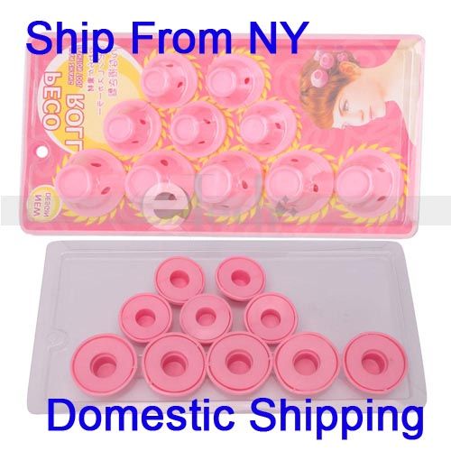 New 10 Rolls Hair Salon Styling Soft Curlers RollersDIY  