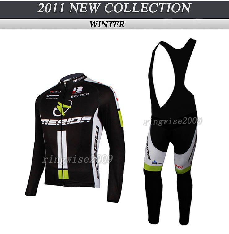 MENS WINTER THERMAL CYCLING JERSEY+BIB PANTS 2011 MERIDA  