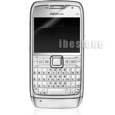 SOFT PLASTIC CASE COVER SCREEN FILM For NOKIA E71 Grey  