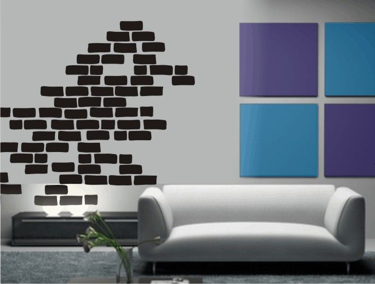 BRICKS wall sticker vinyl decal art phrase  