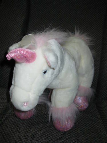 Plush Unicorn Build A Bear White with Pink  