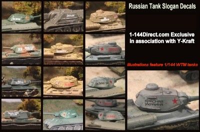 144   1/100 Decals Russian Soviet Slogans FOW   YK 11  