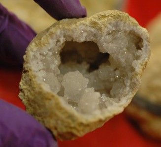 LOT OF THREE CALCITE CRYSTAL GEODE FROM MOROCCO  