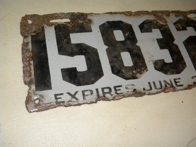 NC North Carolina Porcelain License Plate TAG SIGN 1916  