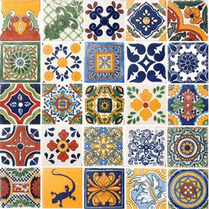 071) 25 MEXICAN TILES TALAVERA MEXICO CERAMIC TILE  