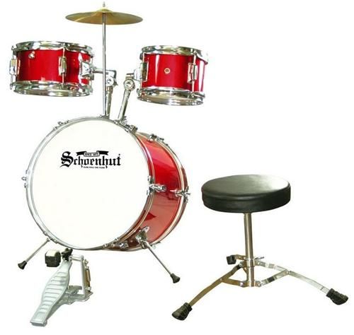 Schoenhut 5 PIECE DRUM SET Kids Junior RED C1020  