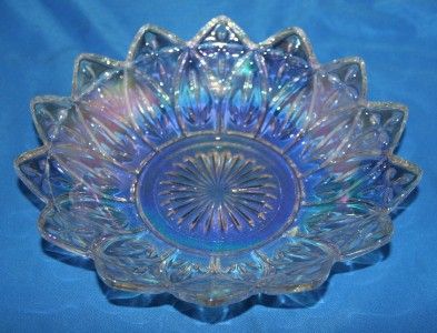 Carnival Glass Clear Iridescent Bowl  