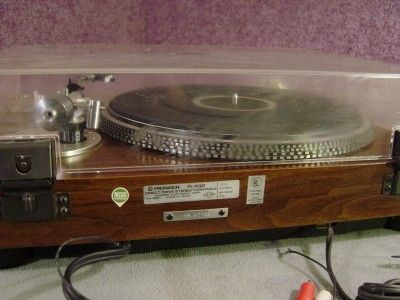 VINTAGE PIONEER STEREO TURNTABLE PL 530 AUTHENTIC FAVORITE COMPLETE 