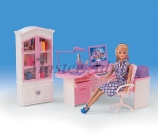   Set for Barbie Table,Chair,Book Cabinet,Computer,Printer,etc  