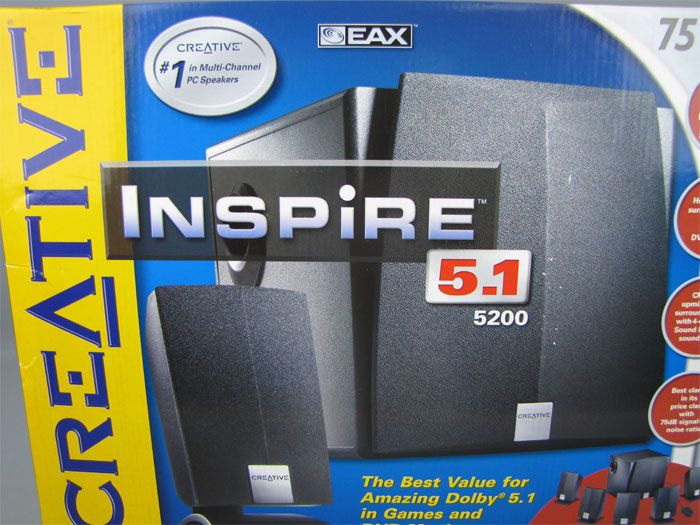 CREATIVE 5200 75w 5.1 Surround Sound Speaker System MIB  