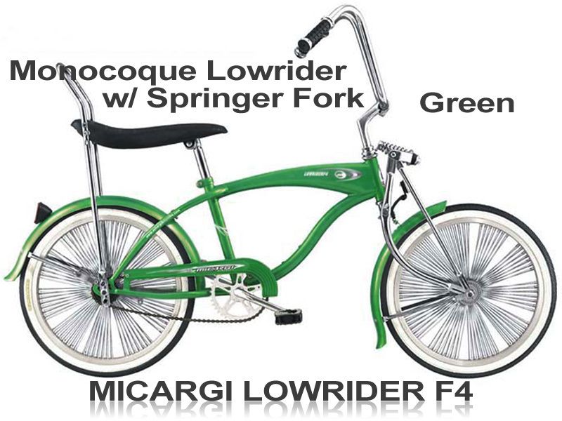 Micargi Lowrider F4 Boys 20 Beach Cruiser Bike   Green  