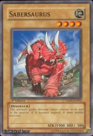   1st Ed YuGiOh SD09 003 Dinosaurs Rage Yu Gi Oh Card TCG CCG C  