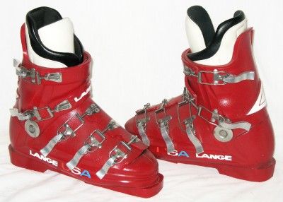 Vintage 70s 1978 LANGE USA Downhill SKI BOOTS 27.5 mondo 9 1/2 N350 9 