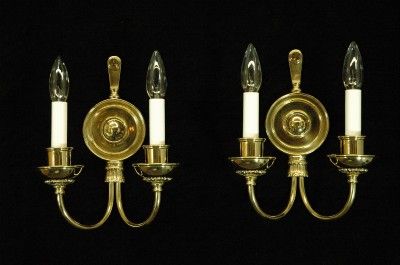 PAIR ANTIQUE 1920S ENGLISH COLONIAL WALL SCONCES  