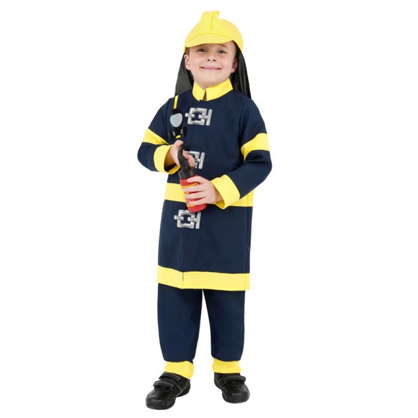 FIREMAN FANCY DRESS COSTUME NEW BOYS LARGE AGE 10   12  