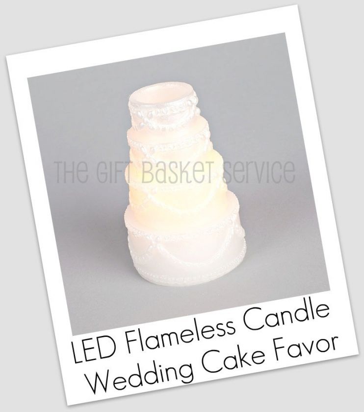 wedding favors WEDDING CAKE CANDLES flameless wax led set of 12 FREE 