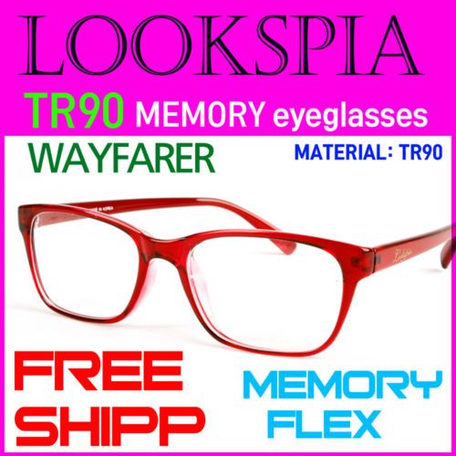 LOOKSPIA EYEGLASSES FRAME MEMORY FLEX TR 90 EYEWEAR  