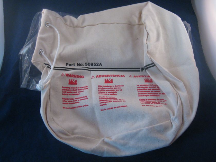 NEW Clarke 7R Sanding Dust Bag Part No. 50952A  