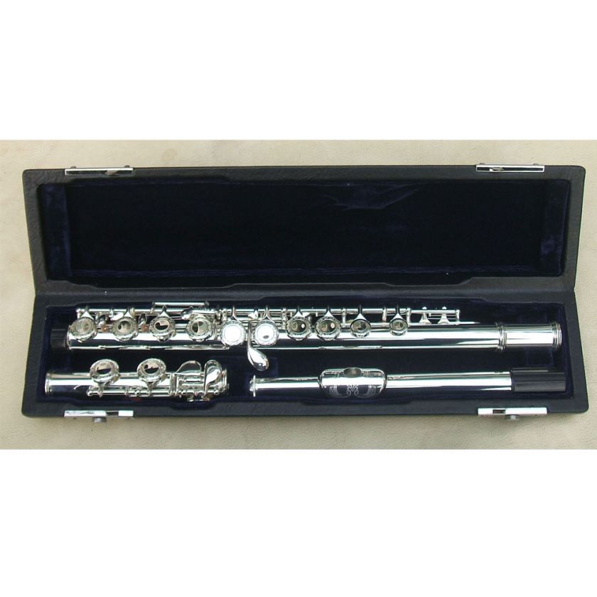 16 hole flute c key silver plated body&parts Design key  