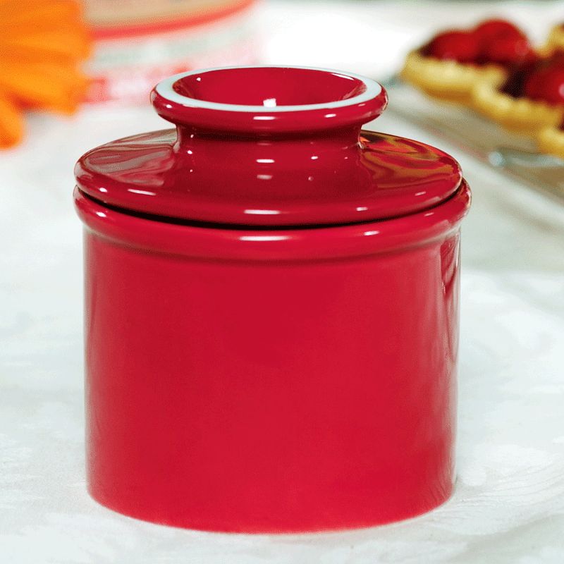 Butter Bell Butter Crock L. Tremain   Meraschino Red  