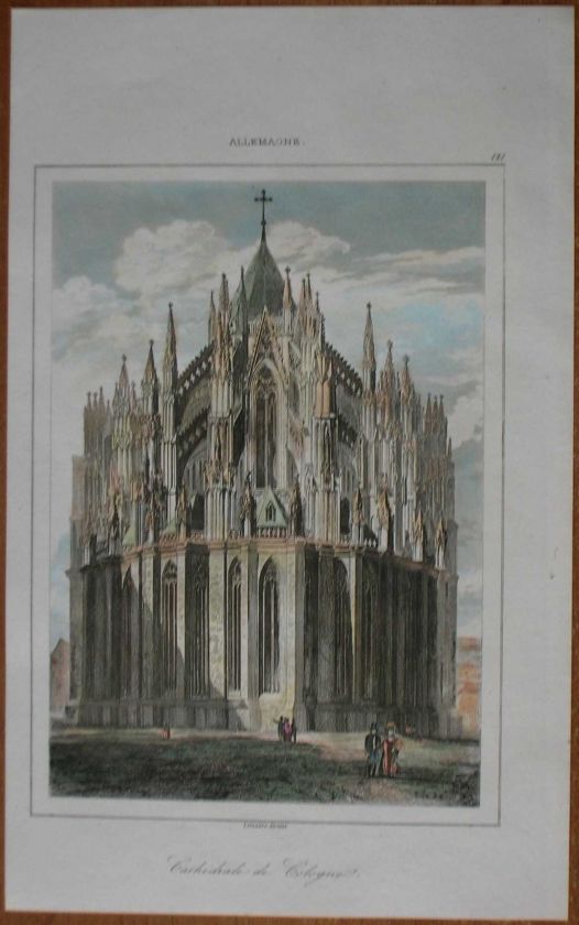 1838 print COLOGNE CATHEDRAL, KÖLN, GERMANY (121)  