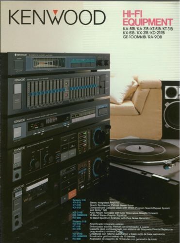 Kenwood Hi Fi Equipment Brochure 1982 English & Spanish  