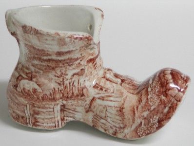 Vintage Staffordshire Old Foley James Kent Brown Shoe  