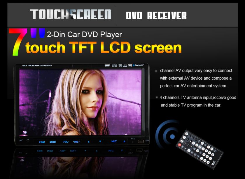 BST 7 Touch screen In Car CD DVD SD USB TV VCD PLAYER  