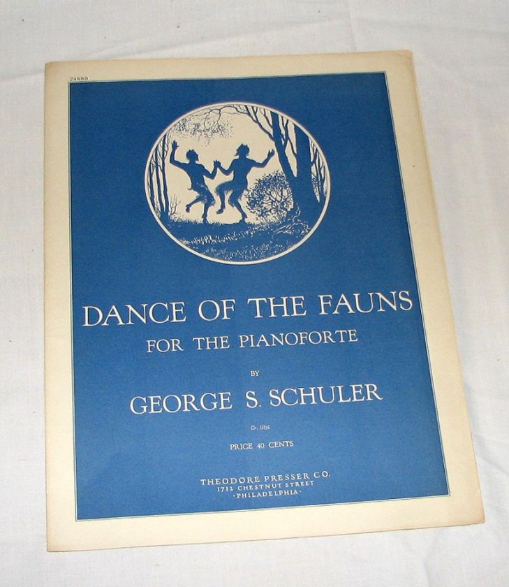   For The Pianoforte” by George S. Schuler Instrumental Sheet Music