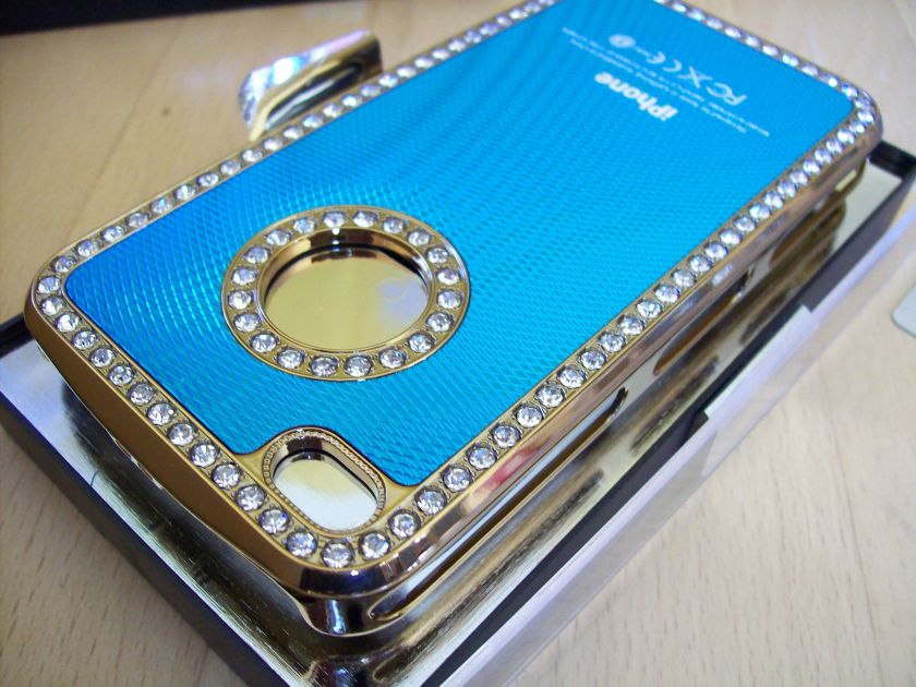 iPhone 4 4G Designer Luxus Case Tasche Cover Hülle Bling Strass 