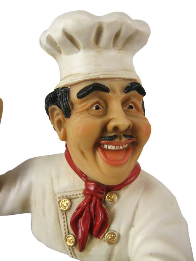 Comical Chef Wine Bottle Holder Kitchen Decor Cook  