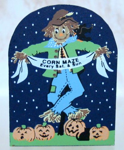 CATS MEOW Corn Maze Sign HALLOWEEN Accessory 2008 08635  